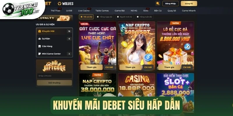 Khuyến mãi Debet siêu hấp dẫn