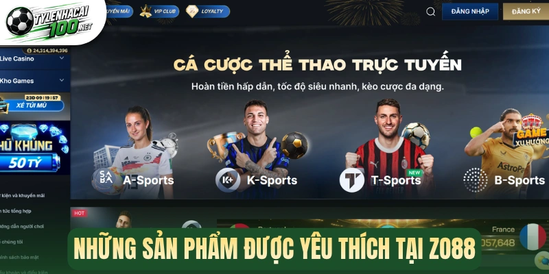 Những sản phẩm được yêu thích tại Zo88
