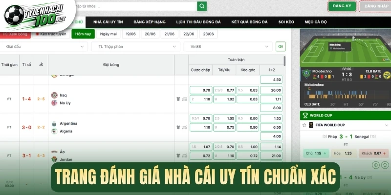 Trang đánh giá nhà cái uy tín chuẩn xác